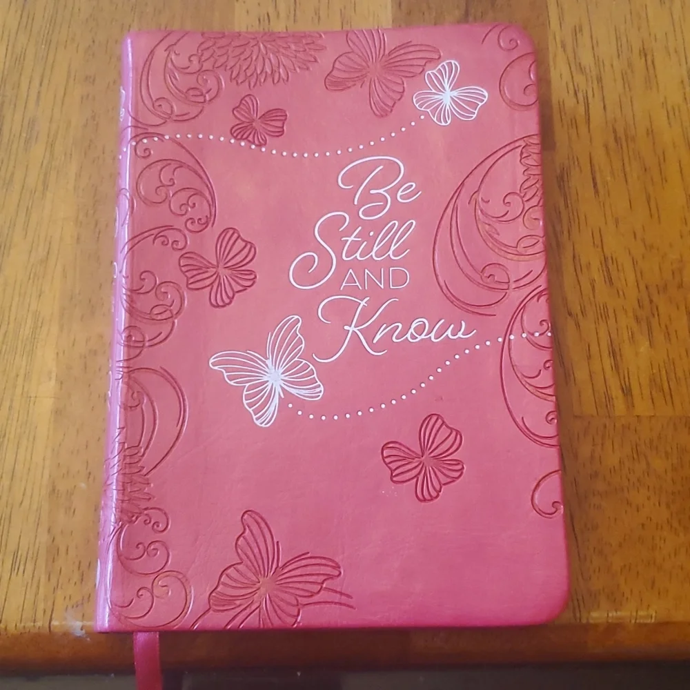 Pink Butterfly 365 Daily Devotional Faux Leatherbound Book